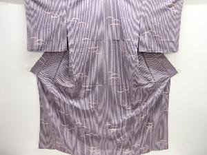 雪芝模様単衣小紋着物